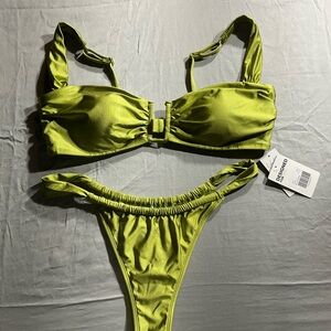 Cupshe Olive Green Bikini Set